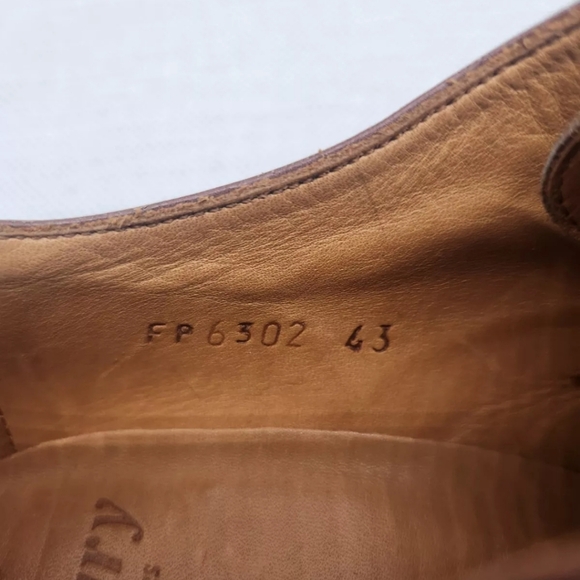 Finsbury Size 43 Brown Leather Oxford Dress Shoes Men - Picture 12 of 14